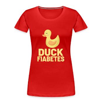 Diabète de type 1 drôle Diabète diabétique Idée cadeau - T-shirt bio Premium Femme - rouge - Devant - Mia (176cm)