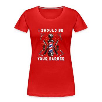Friseur Friseur Friseur Friseur - Frauen Premium Bio T-Shirt - Rot - Vorne - Mia (176cm)