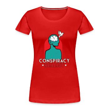 Conspiracy Theories Conspiracy Theorist Freemason - Frauen Premium Bio T-Shirt - Rot - Vorne - Mia (176cm)