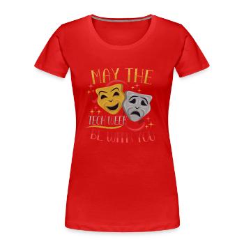 Professeur de théâtre Professeur d’art dramatique - T-shirt bio Premium Femme - rouge - Devant - Mia (176cm)