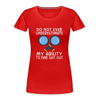 True Crime Murder Spy Crime Interesse Geschenkidee - Frauen Premium Bio T-Shirt - Rot - Vorne - Mia (176cm)