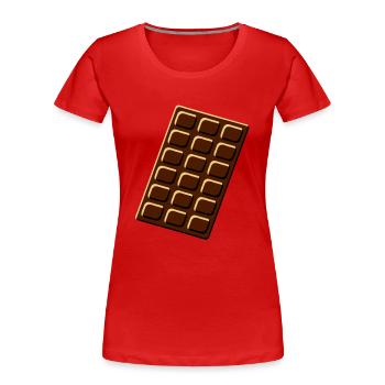 chocolate - T-shirt bio Premium Femme - rouge - Devant - Mia (176cm)