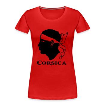 corsica tete maure corse insula bella - Women's Premium Organic T-Shirt - red - Front - Mia (176cm)