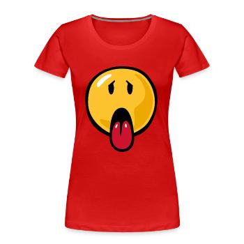 Smiley sick - Women's Premium Organic T-Shirt - red - Front - Mia (176cm)