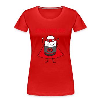 Super comptable - Frauen Premium Bio T-Shirt - Rot - Vorne - Mia (176cm)