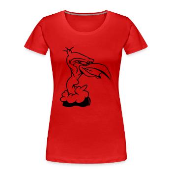 Be the first - Women's Premium Organic T-Shirt - red - Front - Mia (176cm)