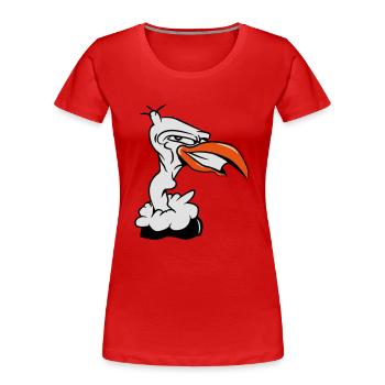 Be the first - Women's Premium Organic T-Shirt - red - Front - Mia (176cm)