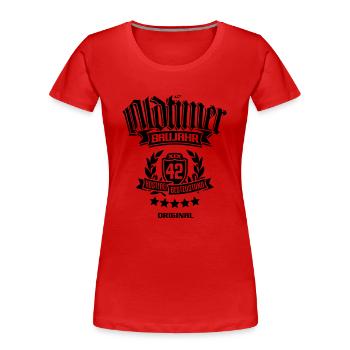 Oldtimer Baujahr 1942 - Frauen Premium Bio T-Shirt - Rot - Vorne - Mia (176cm)
