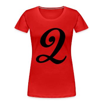 2 - Women's Premium Organic T-Shirt - red - Front - Mia (176cm)