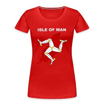 Isle of Man Flagge Triskele Flag of Isle of Man - Frauen Premium Bio T-Shirt - Rot - Vorne - Mia (176cm)