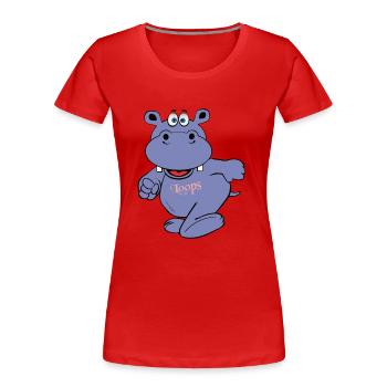 hippo nilperd jeunes enfants enfants bébé heureux - T-shirt bio Premium Femme - rouge - Devant - Mia (176cm)