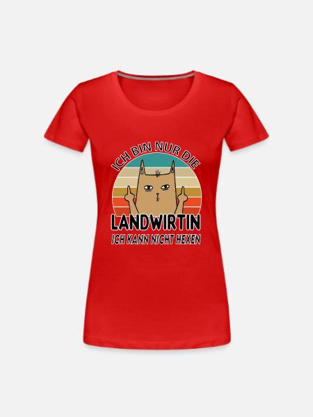 Landwirtin - Frauen Premium Bio T-Shirt - Rot