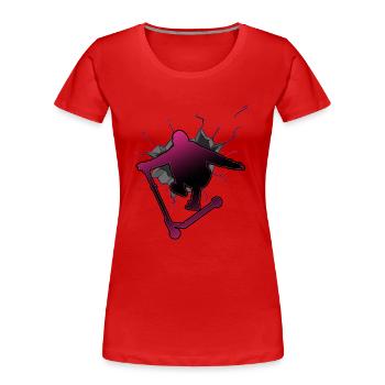 scooter roller stuntscooter e-scooter - T-shirt bio Premium Femme - rouge - Devant - Mia (176cm)