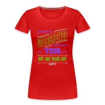 joke writer funny quote editor funny novel awesome - Women's Premium Organic T-Shirt - red - Front - Mia (176cm)