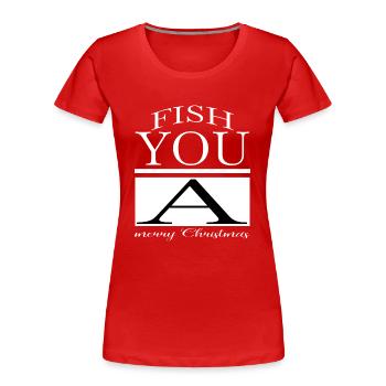 couples poissons achigan pêche drôle animaux comiques - T-shirt bio Premium Femme - rouge - Devant - Mia (176cm)