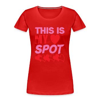 C’EST MA CHALEUR PONCTUELLE - T-shirt bio Premium Femme - rouge - Devant - Mia (176cm)
