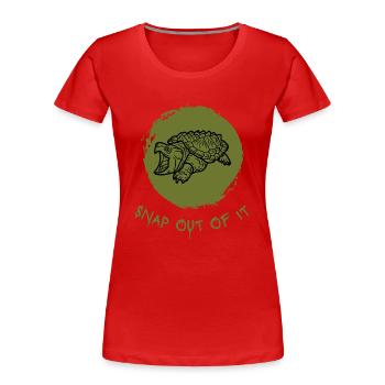 Snap out of it.. - Women's Premium Organic T-Shirt - red - Front - Mia (176cm)