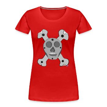 Skelett 1. Legierung aus Titan d ein Mensch - Frauen Premium Bio T-Shirt - Rot - Vorne - Mia (176cm)