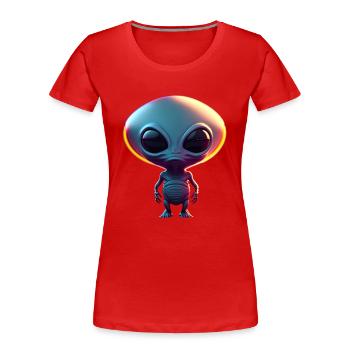 Happy Halloween niedlich Alien gruselig lustig gruselig - Frauen Premium Bio T-Shirt - Rot - Vorne - Mia (176cm)