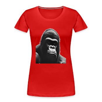 Silverback Gorilla - Women's Premium Organic T-Shirt - red - Front - Mia (176cm)