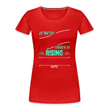 avocados cat humor animal lover present cats - Frauen Premium Bio T-Shirt - Rot - Vorne - Mia (176cm)