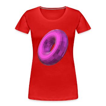 Metallischer Torus - Frauen Premium Bio T-Shirt - Rot - Vorne - Mia (176cm)