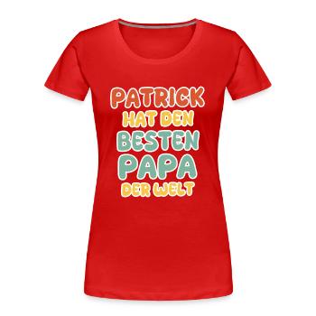 Bébé Patrick - T-shirt bio Premium Femme - rouge - Devant - Mia (176cm)