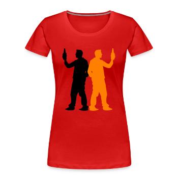 Junggesellenabschied Crew Gruppe - Frauen Premium Bio T-Shirt - Rot - Vorne - Mia (176cm)