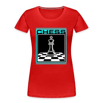 Schach König Chess - Frauen Premium Bio T-Shirt - Rot - Vorne - Mia (176cm)