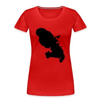 Martinique - T-shirt bio Premium Femme - rouge - Devant - Mia (176cm)