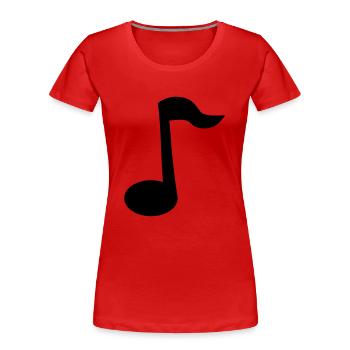 Note - Women's Premium Organic T-Shirt - red - Front - Mia (176cm)