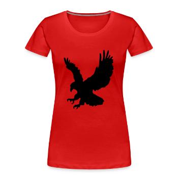 Swooping Hunting Eagle - Women's Premium Organic T-Shirt - red - Front - Mia (176cm)