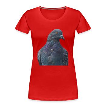 oiseaux colombe colombe VOEGEL volaille de volaille - T-shirt bio Premium Femme - rouge - Devant - Mia (176cm)