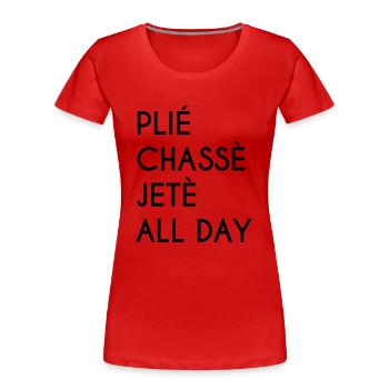 Ballet Ballerine Danse Danse Danse Cadeau - T-shirt bio Premium Femme - rouge - Devant - Mia (176cm)