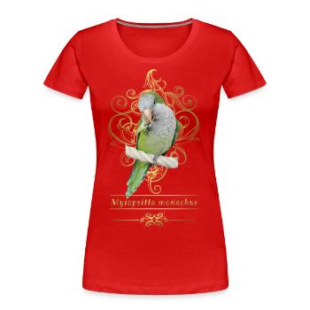 Argentinischer Sittich - Frauen Premium Bio T-Shirt - Rot - Vorne - Mia (176cm)