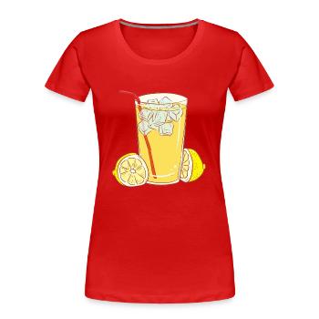 saft juice cocktails lemonade drinks limonade41 - Frauen Premium Bio T-Shirt - Rot - Vorne - Mia (176cm)