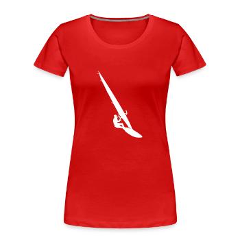 Planche à voile cadeau Windsurfer Surfer Windsurf - T-shirt bio Premium Femme - rouge - Devant - Mia (176cm)