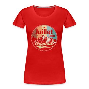 July 2010 Anniversary July 2010 July - Women's Premium Organic T-Shirt - red - Front - Mia (176cm)