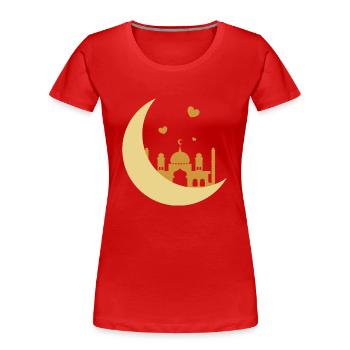 Ramadan Mubarak muslim islam Fasten moslem Allah - Frauen Premium Bio T-Shirt - Rot - Vorne - Mia (176cm)