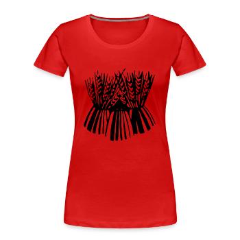 getreide corn cereal wheat weizen veggie gemuese v - Frauen Premium Bio T-Shirt - Rot - Vorne - Mia (176cm)