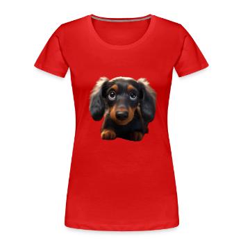 Sweet eyes puppy - T-shirt bio Premium Femme - rouge - Devant - Mia (176cm)