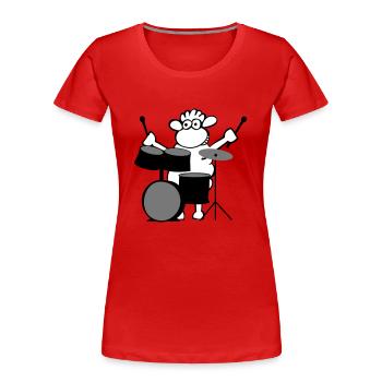 Rock music - Women's Premium Organic T-Shirt - red - Front - Mia (176cm)
