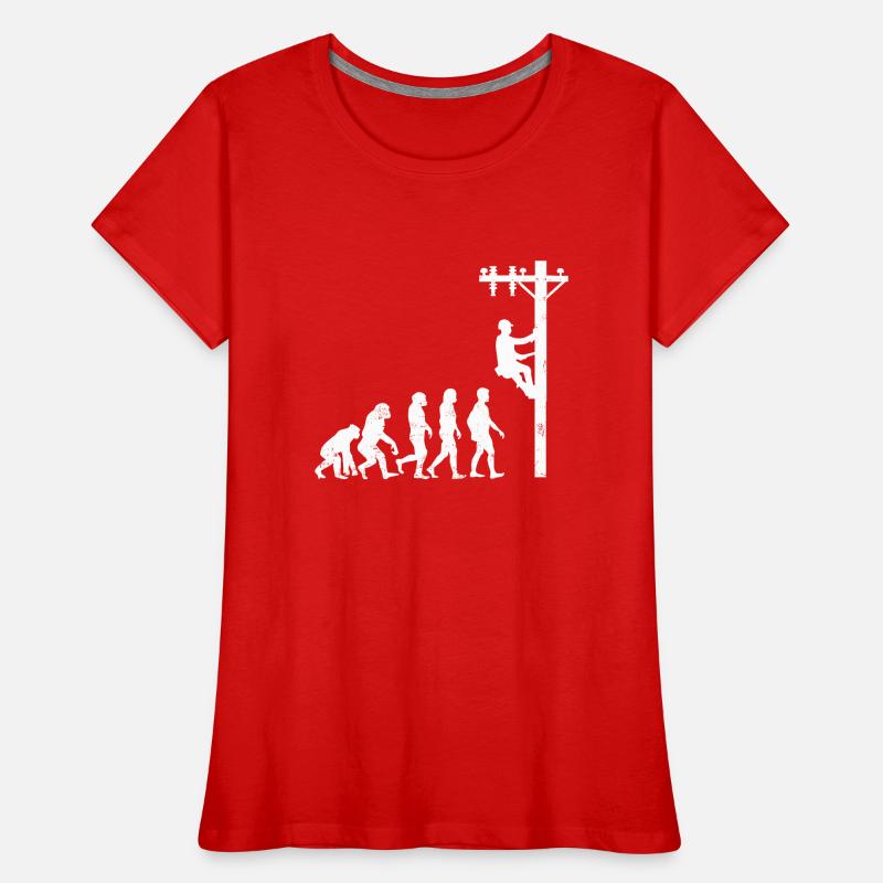 Electrician evolution track worker high voltage Women's Premium Organic T-Shirt