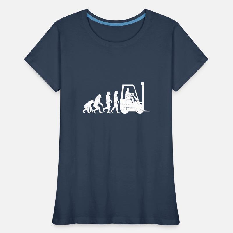 Staplerfahrer Evolution gabelstapler geschenk Frauen Premium Bio T-Shirt