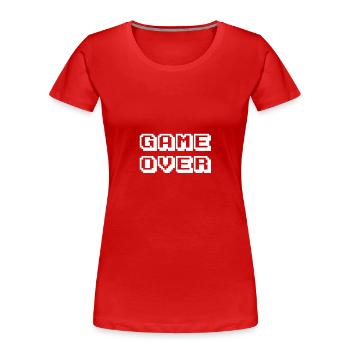 Arcade Game Over white - Women's Premium Organic T-Shirt - red - Front - Mia (176cm)