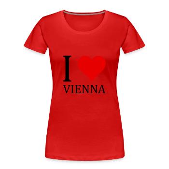 I love Vienna! - Women's Premium Organic T-Shirt - red - Front - Mia (176cm)
