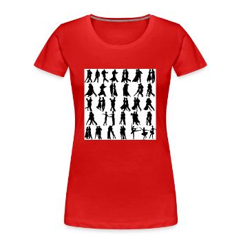 danse - T-shirt bio Premium Femme - rouge - Devant - Mia (176cm)