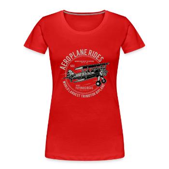 Aeroplane Rides - T-shirt bio Premium Femme - rouge - Devant - Mia (176cm)