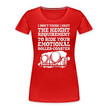 Emotional Roller Coaster - Frauen Premium Bio T-Shirt - Rot - Vorne - Mia (176cm)
