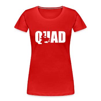Quad - Frauen Premium Bio T-Shirt - Rot - Vorne - Mia (176cm)